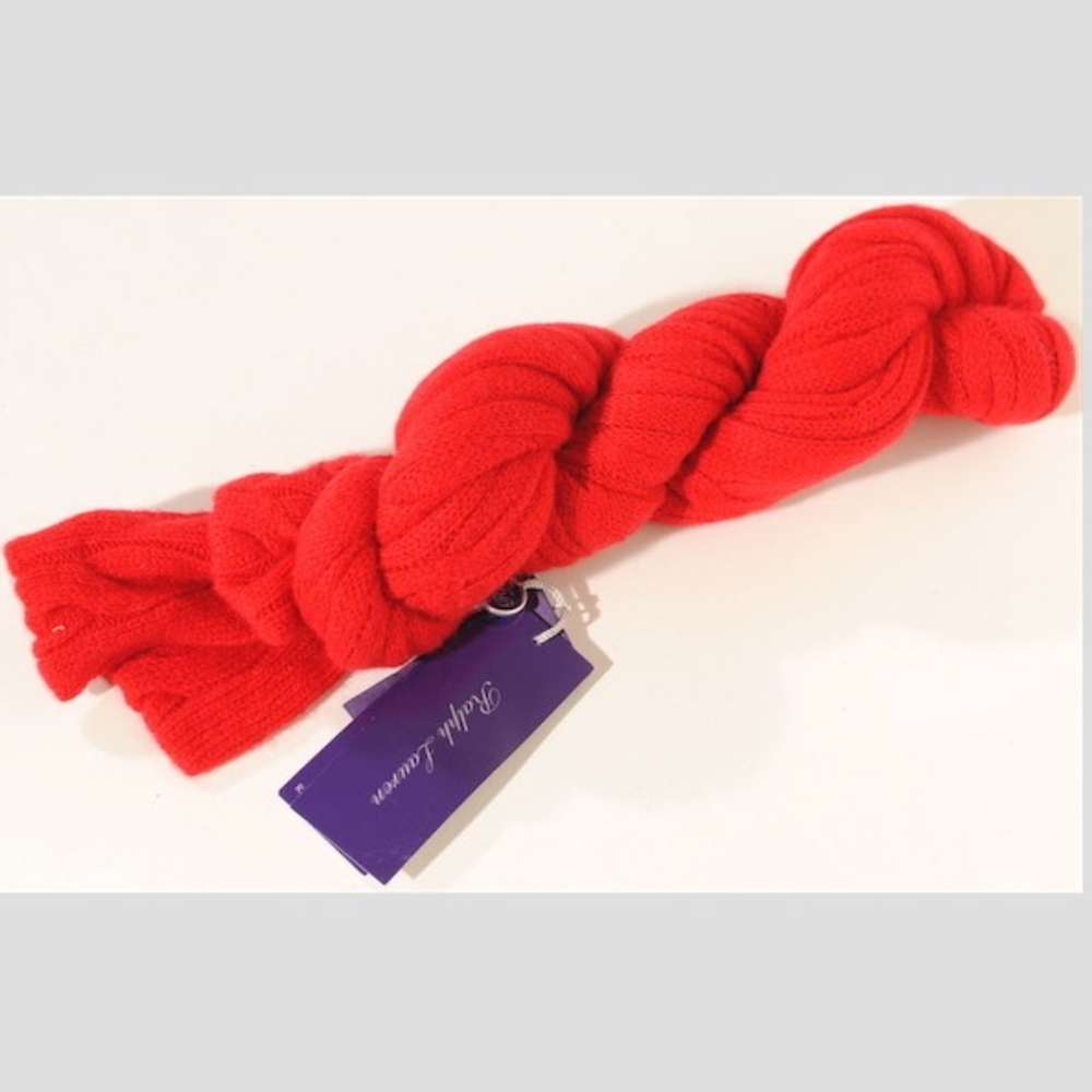 Ralph Lauren PURPLE Label 100% Cashmere Scarf- RED
